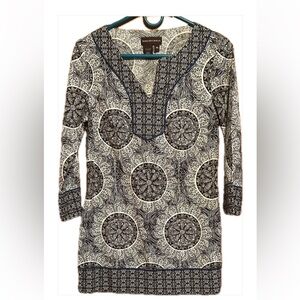 Dana Buchman Black and White Geometric Dress